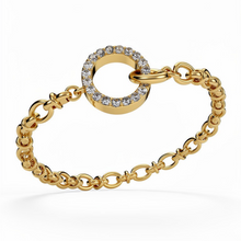 Load image into Gallery viewer, Circle CZ 14k Gold-Filled bracelet