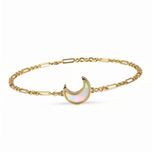 Load image into Gallery viewer, Crescent moon 14k bracelet