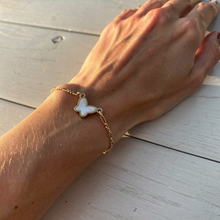 Load image into Gallery viewer, Enamel Butterfly gold filked bracelet