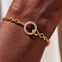 Load image into Gallery viewer, Circle CZ 14k Gold-Filled bracelet
